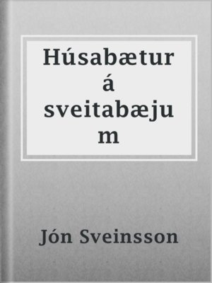 cover image of Húsabætur á sveitabæjum